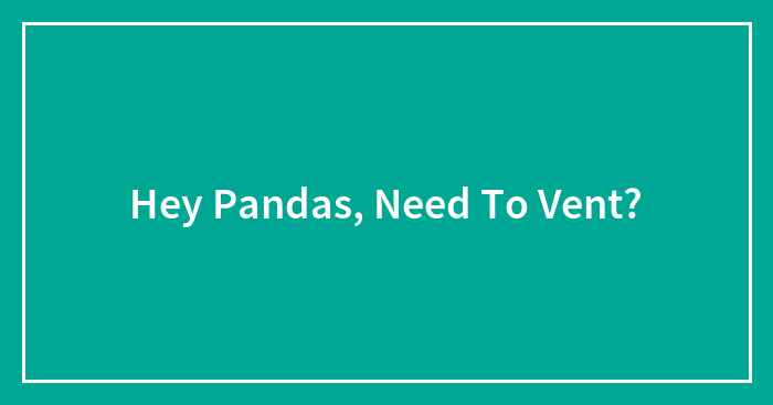 Hey Pandas, Need To Vent?