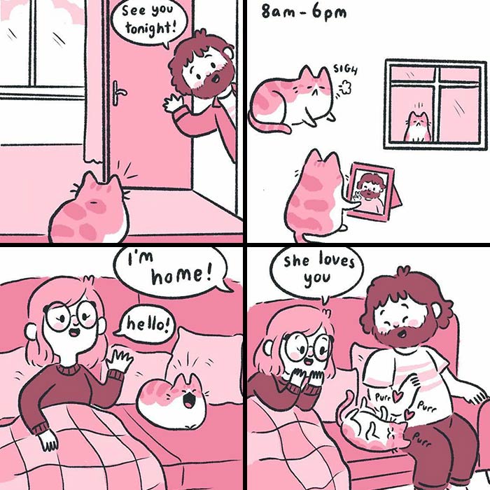 Life With Cats: 28 Cozy Comics Illustrated By This Artist