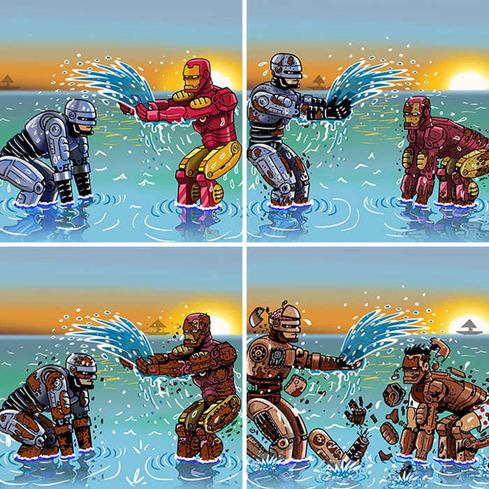 24 Divertidas situaciones a las que se enfrentan los superhéroes cuando nadie los ve