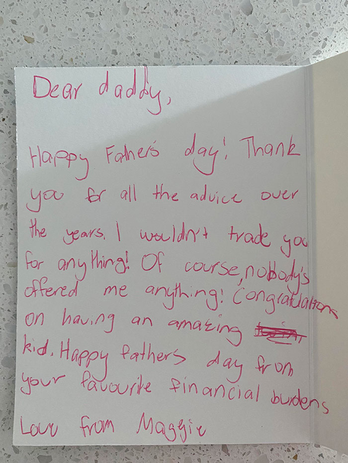 A Letter From My 11-Year-Old For Father's Day