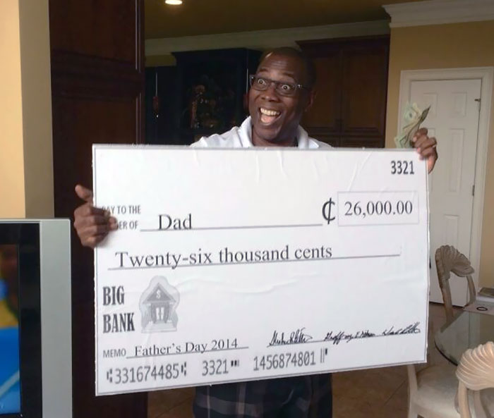 Friend Decided Cash Was Boring, So He Made This As A Father's Day Present At Staples