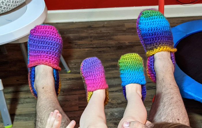 Matching Slippers For My Amazing Husband And Daughter For Father's Day