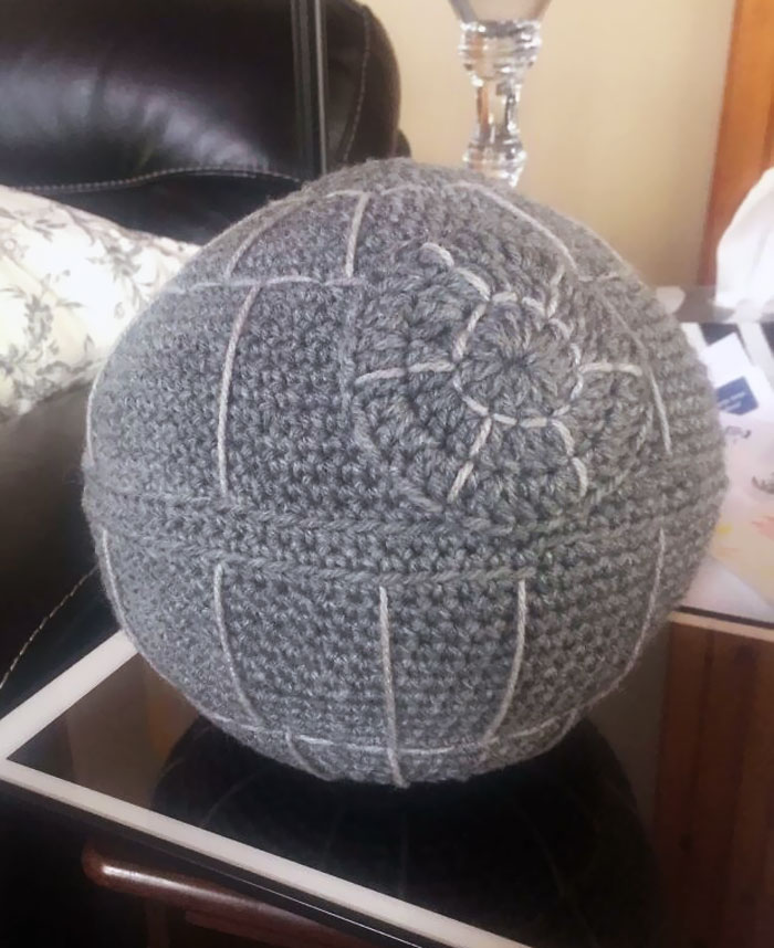 My Daughter Crocheted Me A Death Star For Father’s Day