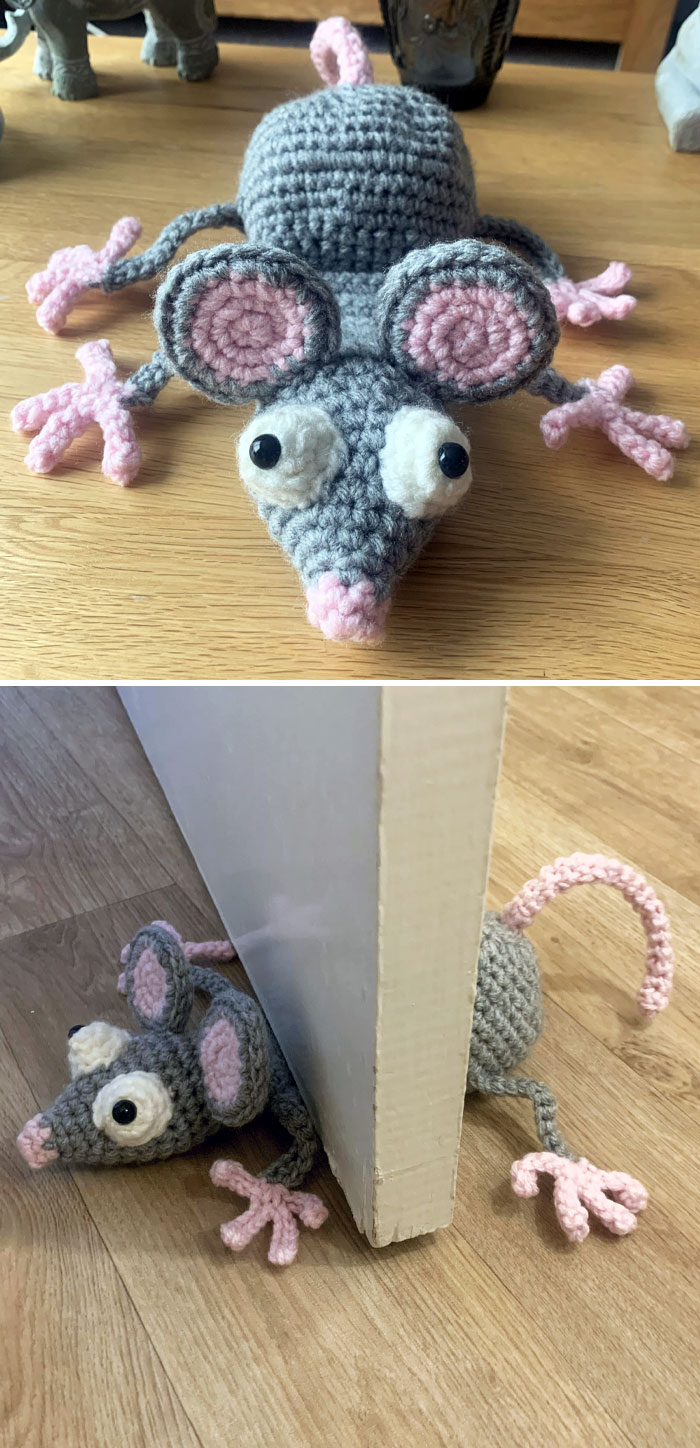 This Is The Strangest Thing I've Crocheted So Far. Doorstop For My Dad For Father's Day