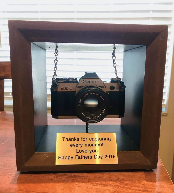 The Father's Day Gift I Made For My Dad. He Loves Taking Pictures And Was Always Behind The Lens When I Was A Kid