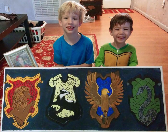 Just Got This Awesome Painting Made By My Kids For Father's Day