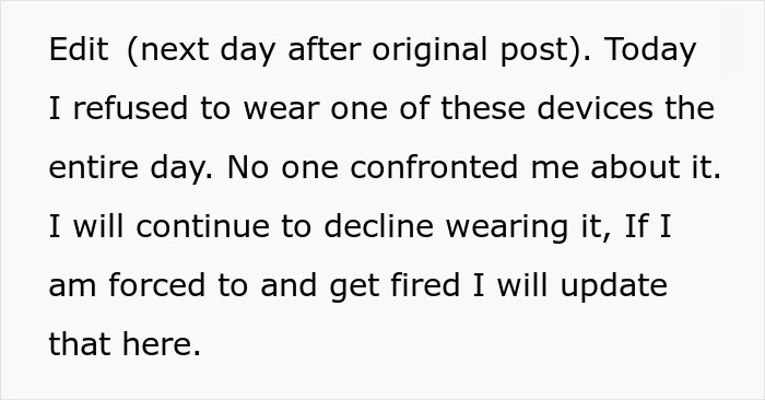 &ldquo;My Work Gave Us New &lsquo;Remote Alarms&rsquo; That We Must Carry At All Times&rdquo;