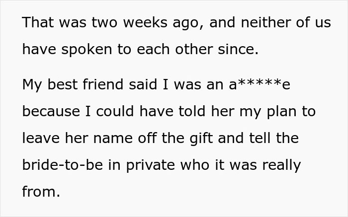 Woman Gets Publicly Called Out For Taking Credit For A Gift She Avoided Contributing To, Gets Upset Woman Gets Publicly Called Out For Taking Credit For A Gift She Avoided Contributing To, Gets Upset