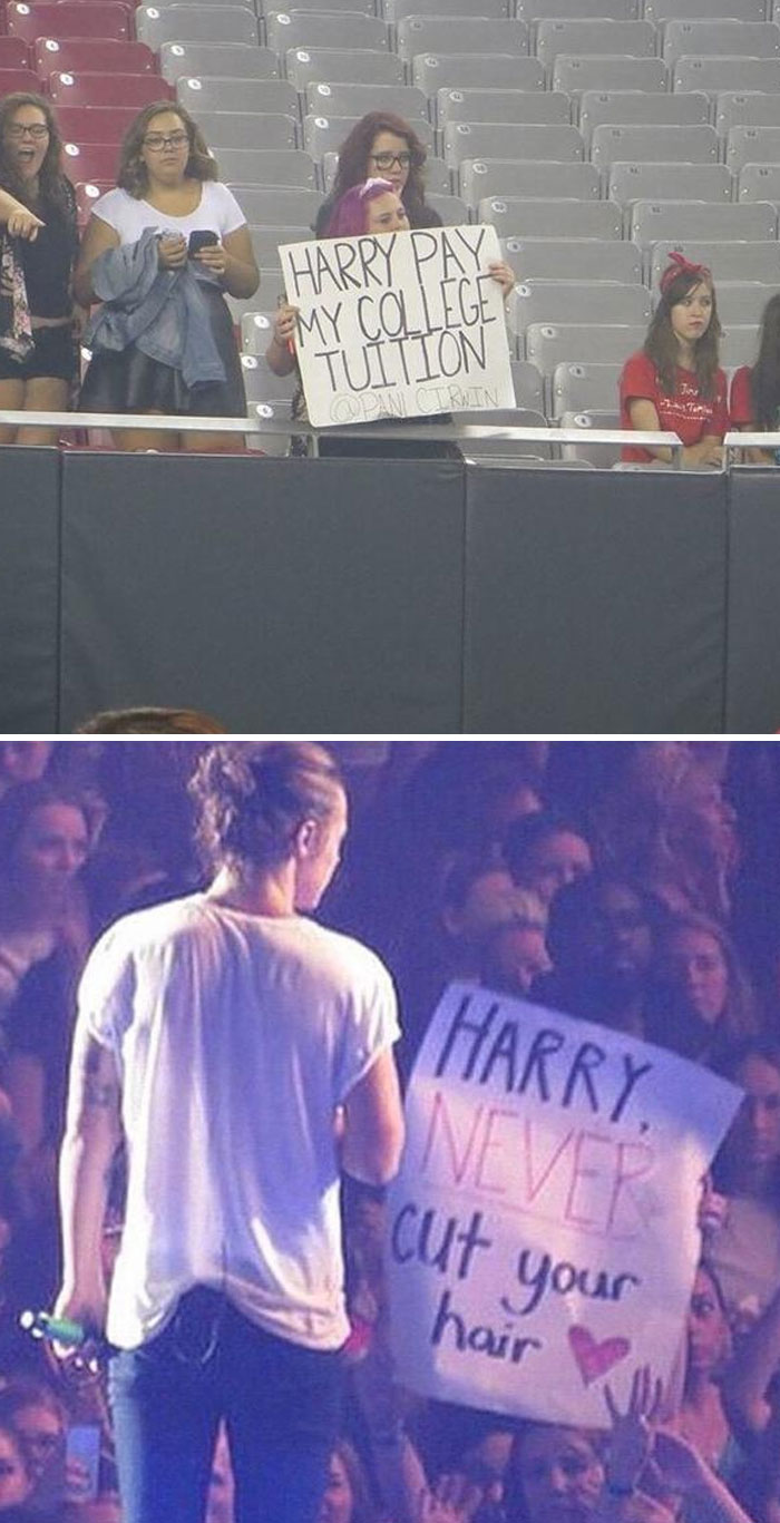 The Concert Signs By The One Direction Fandom