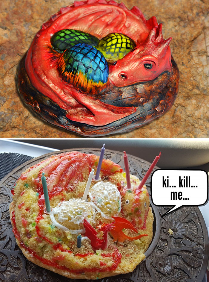 My Wife Made A Dragon Cake For Her Mother's Birthday