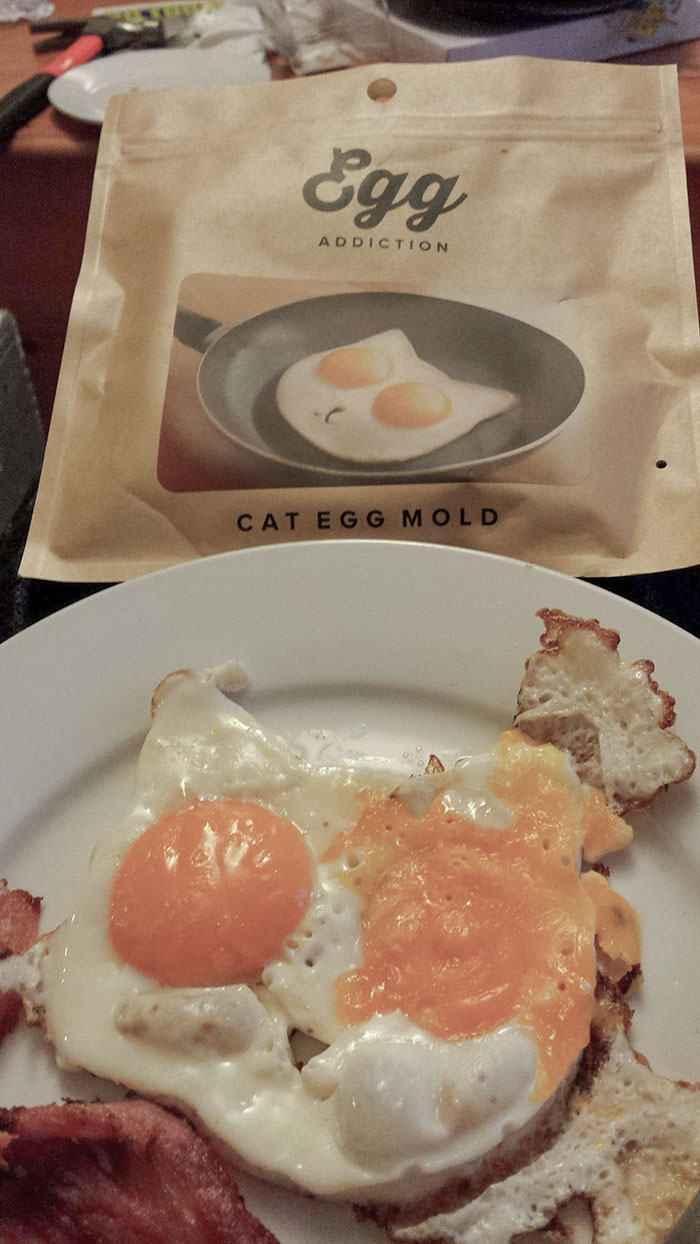 My Wife Bought Me Cat Face Egg Molds