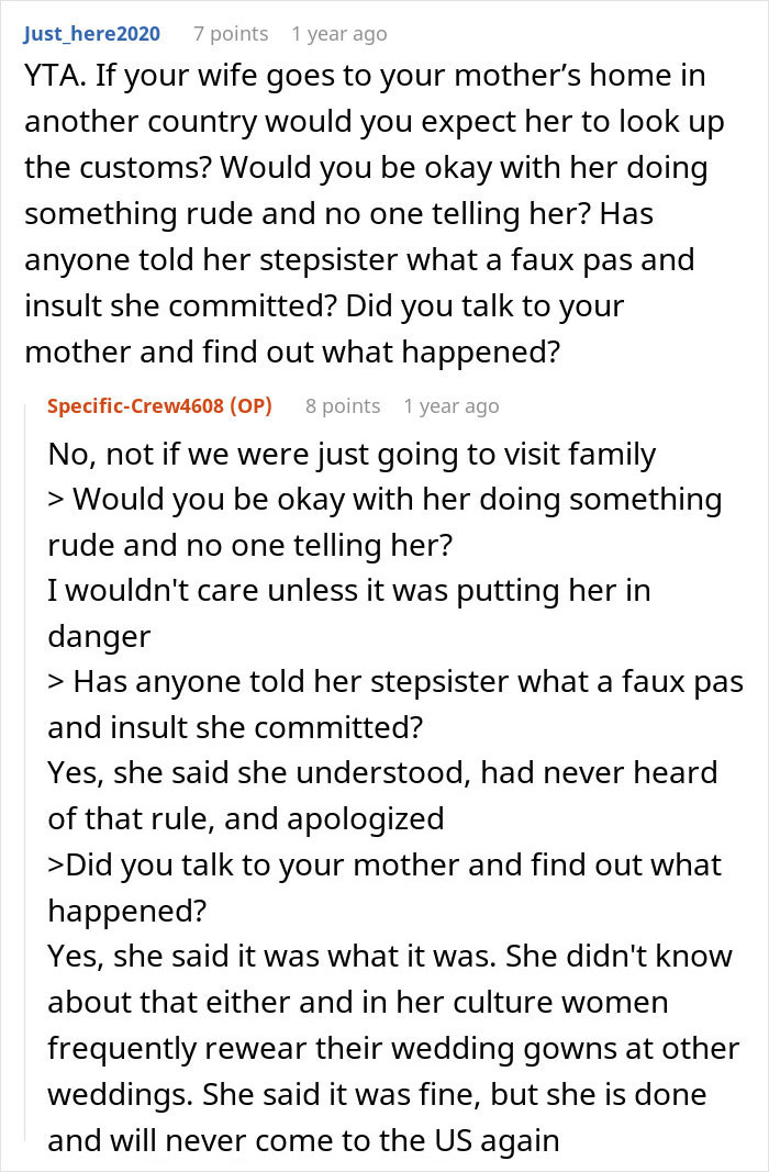 “Saw My Wife’s Face Drop”: Groom’s Stepsister Shows Up To Wedding Wearing White “Saw My Wife’s Face Drop”: Groom’s Stepsister Shows Up To Wedding Wearing White