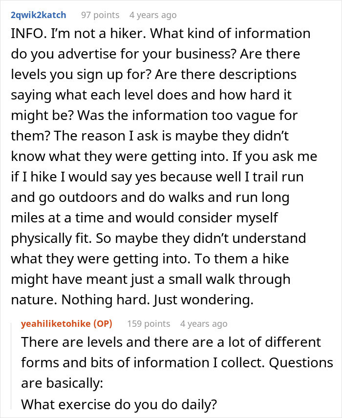 &ldquo;AITA For Canceling On A Group Of Very Out Of Shape Women That Hired Me To Guide Their Hikes?&rdquo;