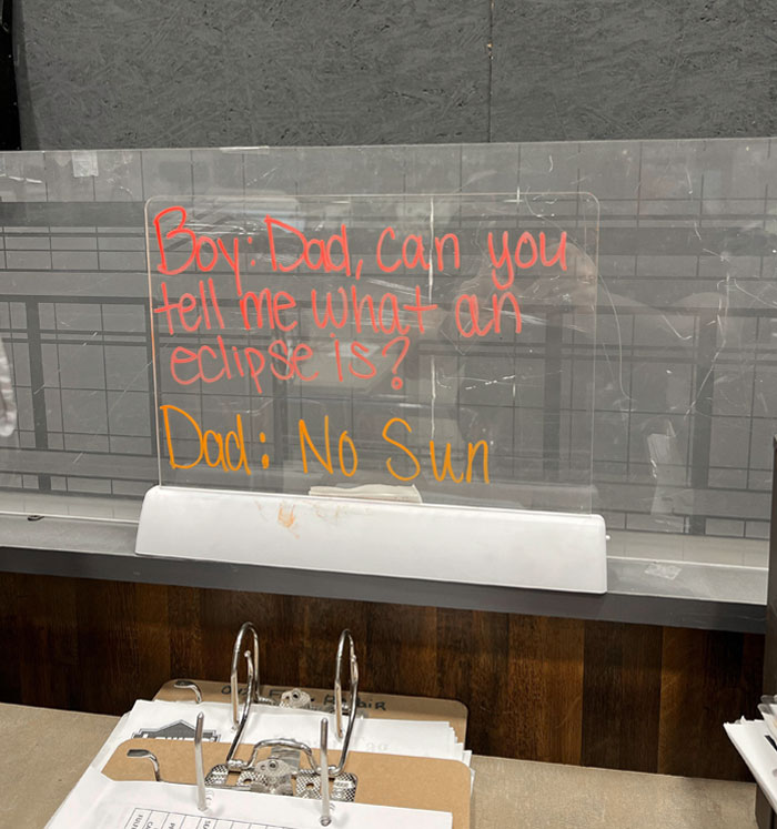 My Coworker Makes Signs For The Service Desk With Rotating Topics