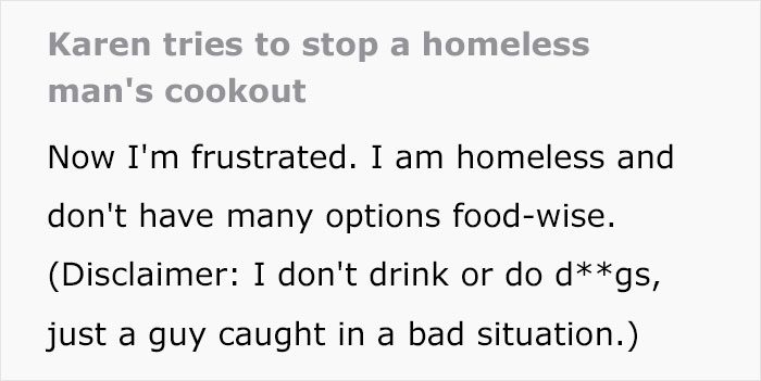 Karen Calls 911 On Homeless Man, Threatens Him With $500 Fine Until Cops Show Up