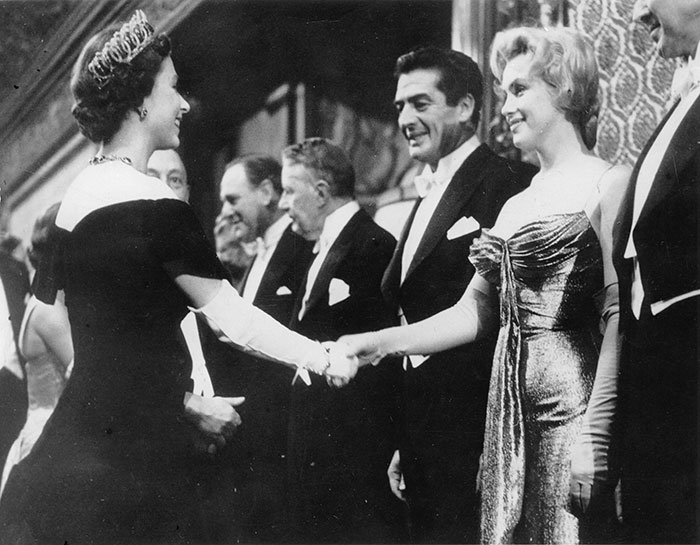 Marilyn Monroe With Queen Elizabeth II
