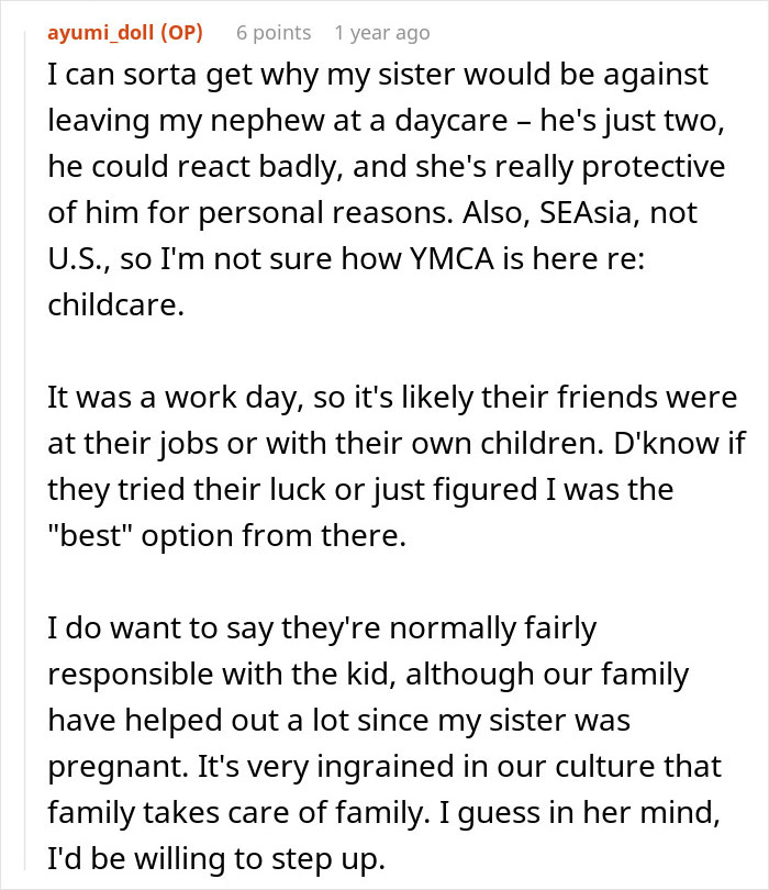 Woman Stands Firm Against Babysitting Nephew Without Notice, Sparks Drama