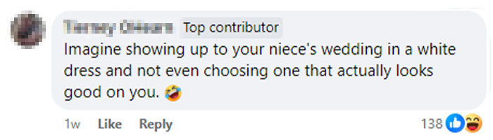 People Left Baffled Over Bride&rsquo;s Aunt Wearing An &ldquo;Inexcusable&rdquo; White Dress To Her Wedding