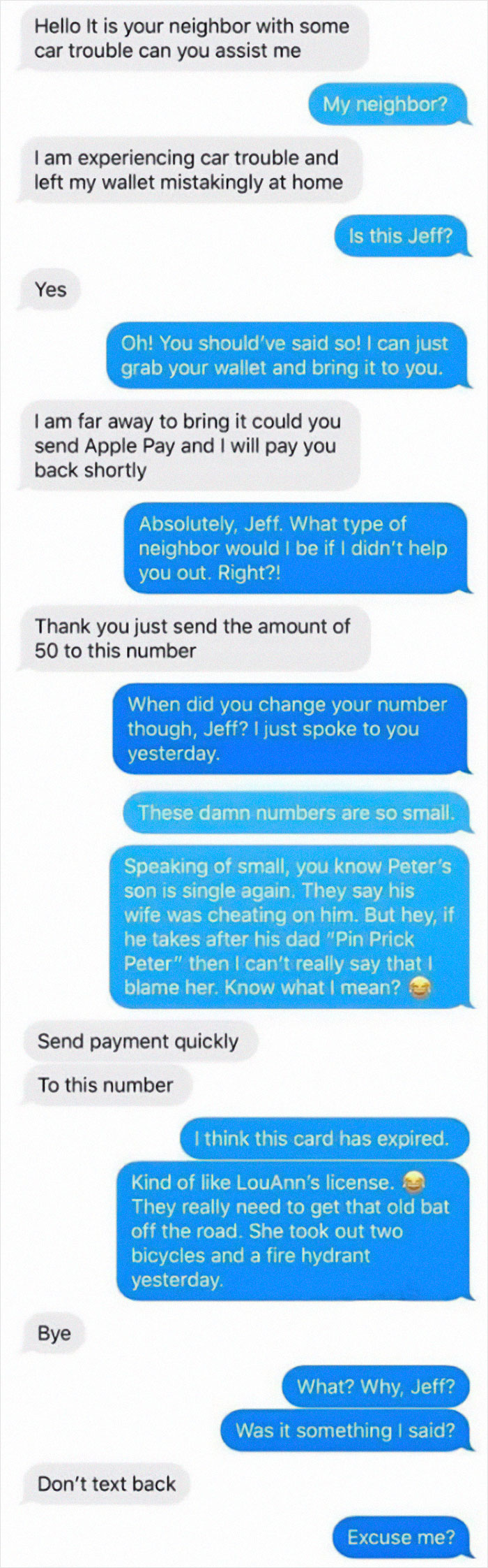 Apple Pay Scammer Gets Pissed