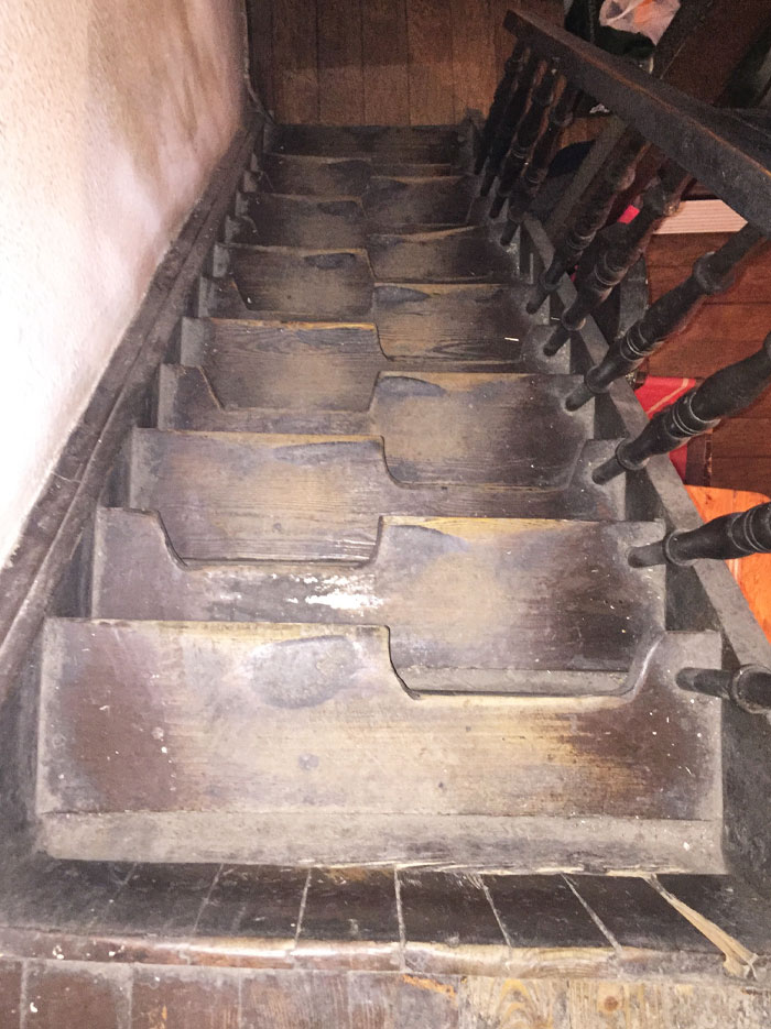 This Flight Of Stairs Is So Narrow It's Designed To Be Used Only Left Foot First (Skopje, Macedonia)