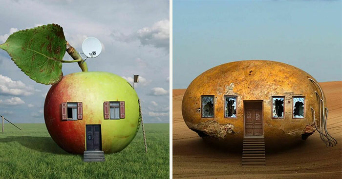 17 Buildings Inspired By Fruits And Vegetables, By This Surrealism Artist