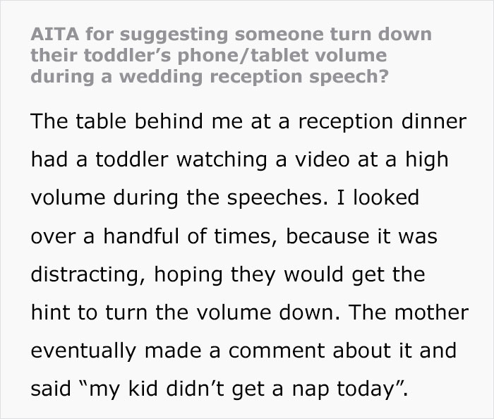 Mom Goes After Wedding Guest After They Tell Her To Quiet Toddler&rsquo;s Tablet Down