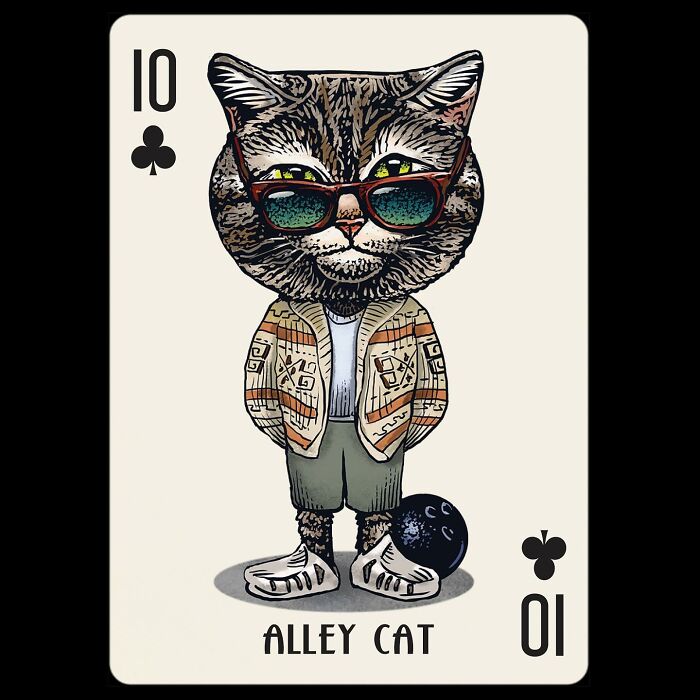 Chet Phillips Brings Feline And Canine Celebrities To Life In Unique Playing Card Decks (25 Pics)-Interview