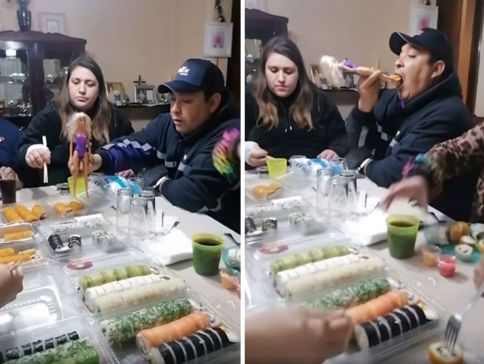 No Chopsticks For Dad? Barbie Doll's Legs It Is Then