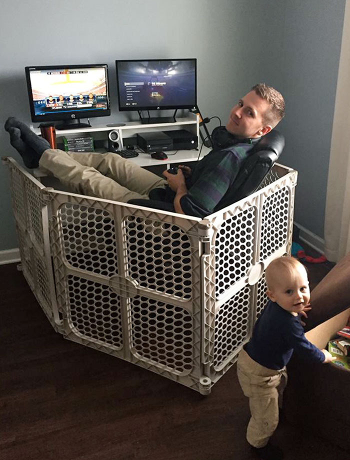 I Could Never Game Because Of My Toddler Son, So I Finally Bought A Playpen