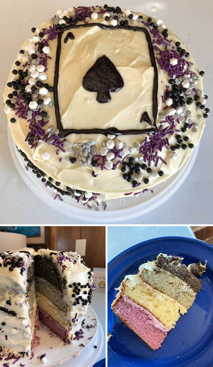 My Girlfriend, My Mom, And I Made An Asexual Cake For Pride