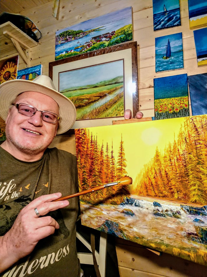 My Father-In-Law Was Forced Into Early Retirement. Turns Out He's Pretty Good At Art