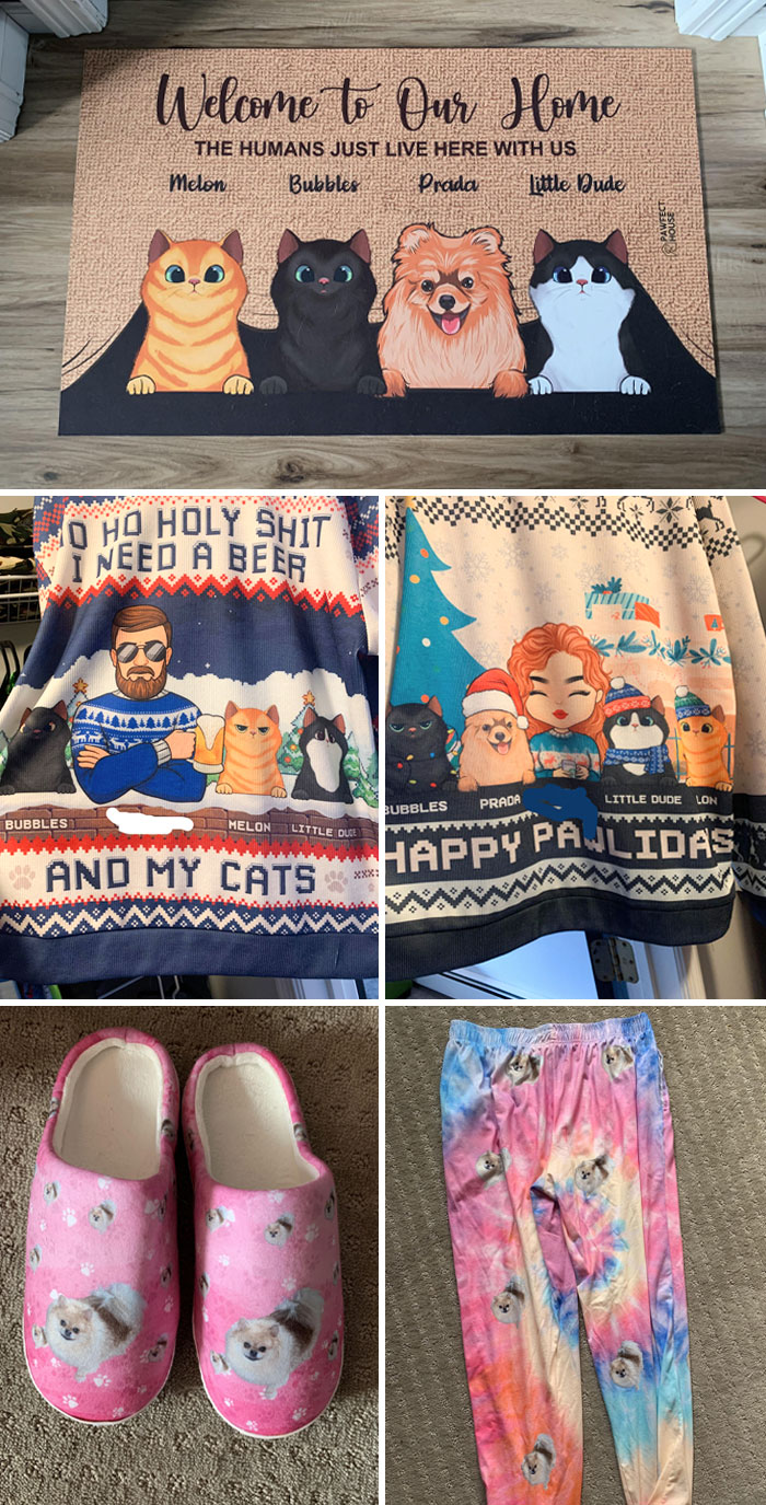 My Grandmother Had Custom Items Made For My Husband, Myself And Our Pets