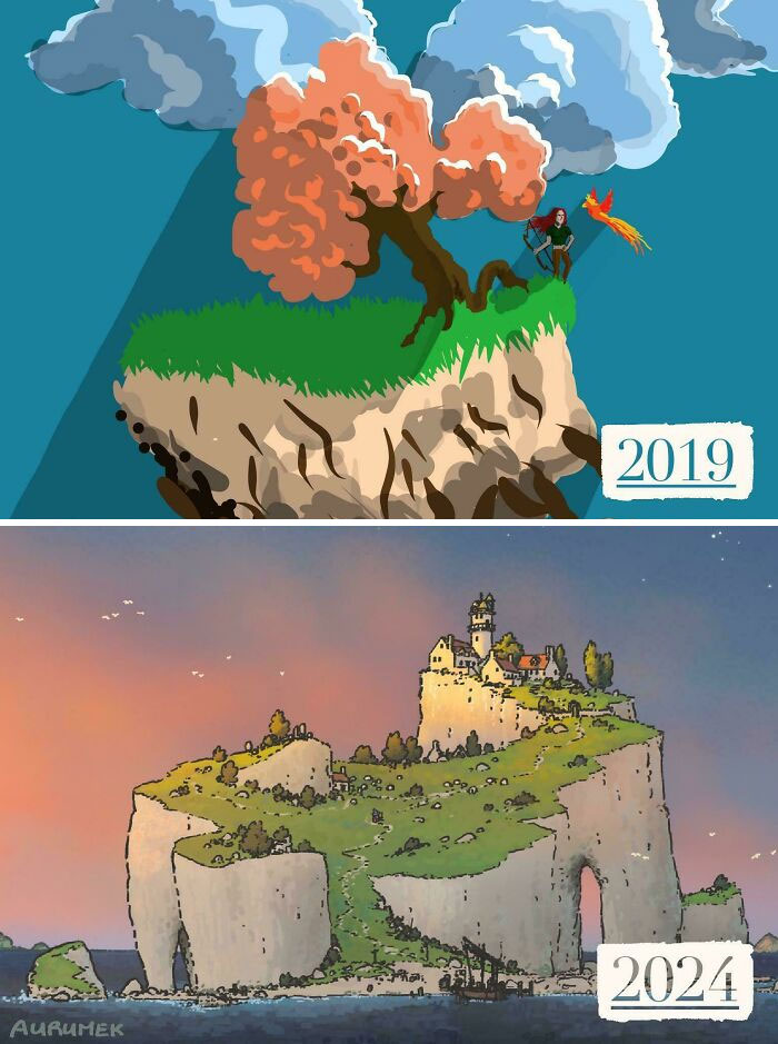 I Started Digital Painting When I Was 22. The Second One Was Done When I Was 27. A Lot Can Change In 5 Years - Keep Going