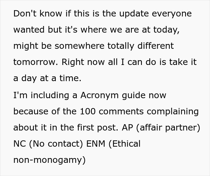 Wife Is Furious Husband Knew About Her Affair Of 2 Years And Just Didn't Care