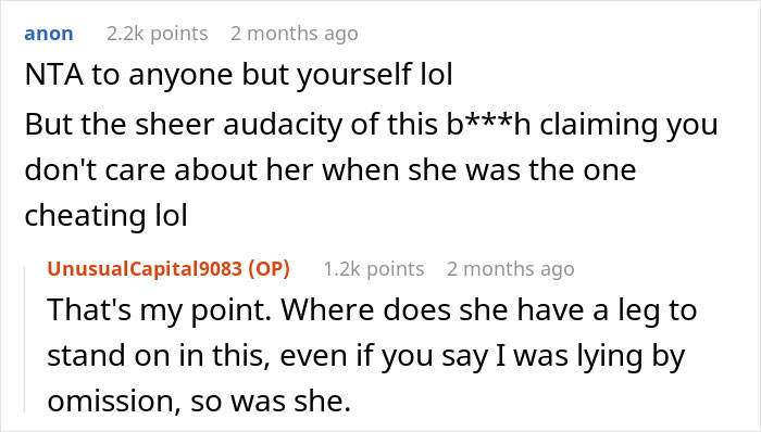 Wife Is Furious Husband Knew About Her Affair Of 2 Years And Just Didn't Care