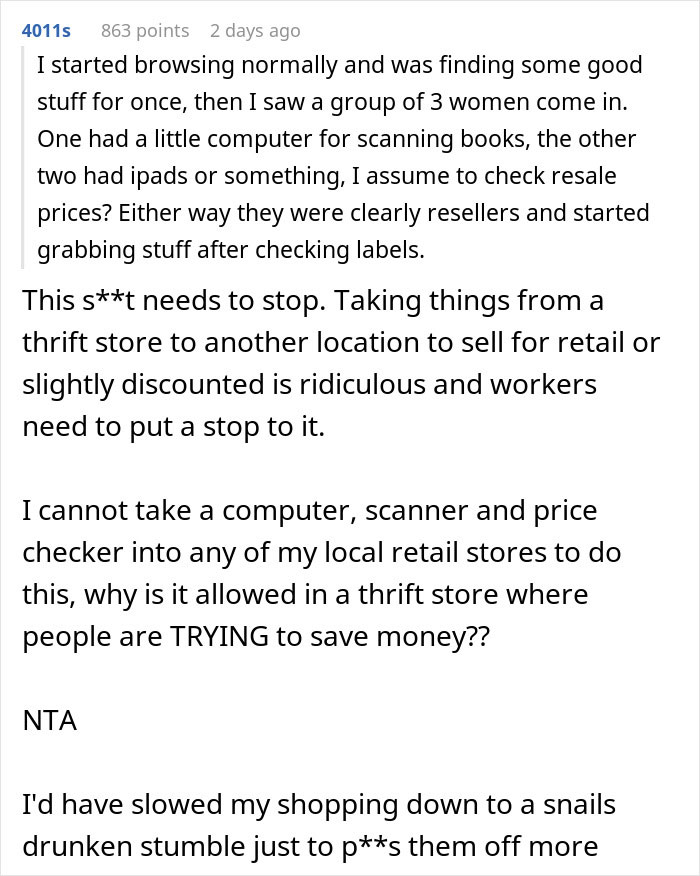 Shopper Defends Their Right To Browse Thrift Store At Their Own Pace, Leaves Resellers Fuming