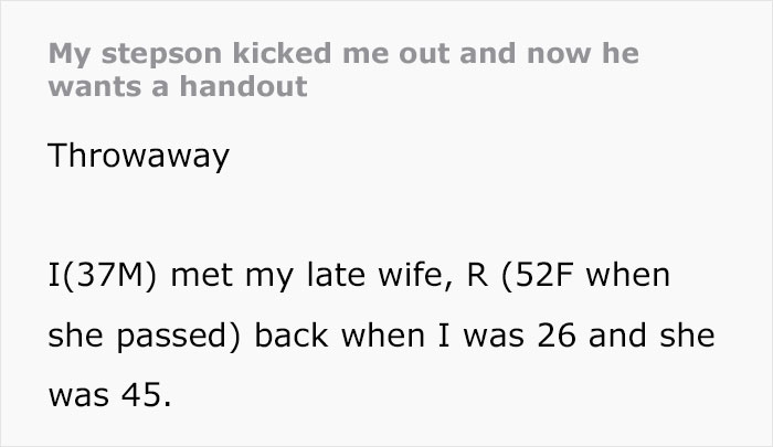 Stepdad Is Kicked Out After Wife Passes Away By Her Son, He Asks For Money Years Later
