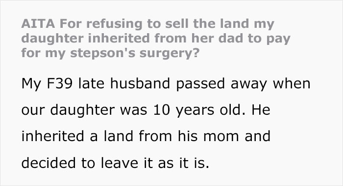 Woman Won&rsquo;t Sell Daughter&rsquo;s Inheritance Just So Her Stepson Can Get Surgery, Clashes With Husband