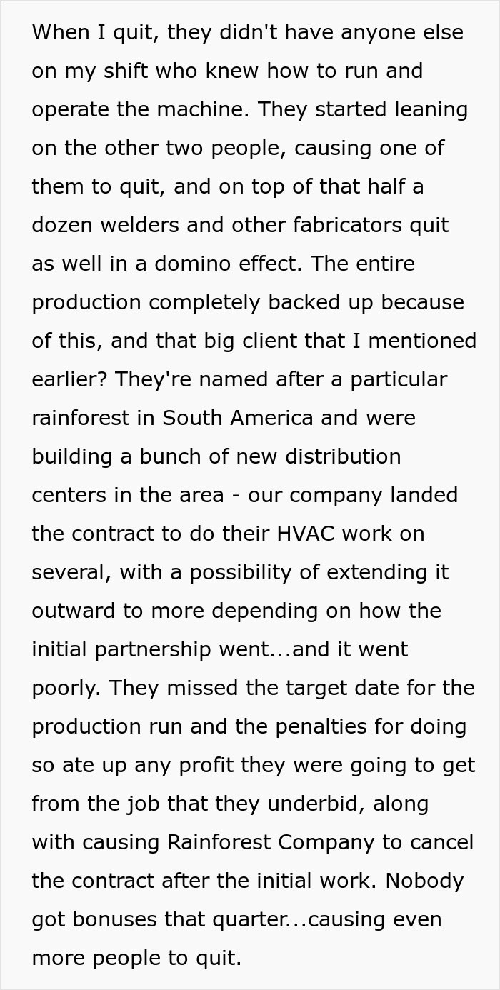 “See You Friday”: Worker Quits On The Spot, Costing Management Their Bonus And $350k Contract “See You Friday”: Worker Quits On The Spot, Costing Management Their Bonus And $350k Contract