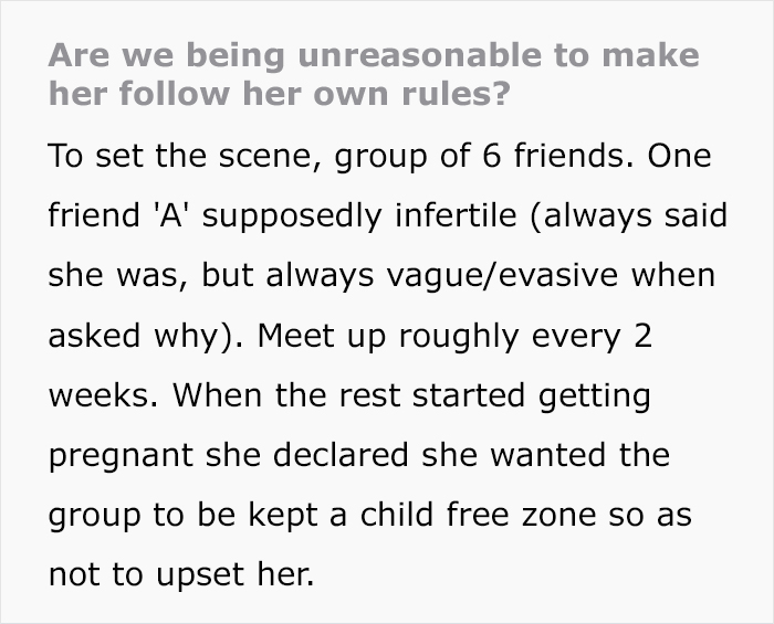 Woman Expects Friends To Throw Her A Baby Shower When She Didn&rsquo;t Allow Any Of Them To Have One
