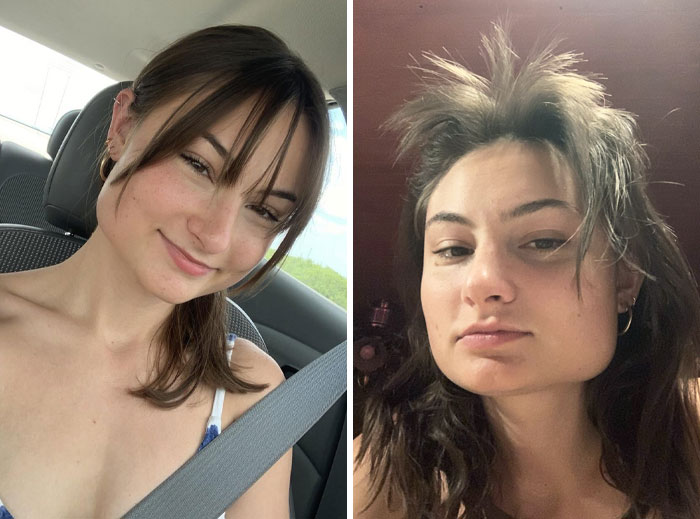 Asked For My Curtain Bangs To Be Trimmed