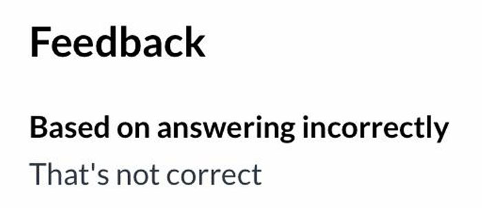 My Teacher's Feedback On A Quiz