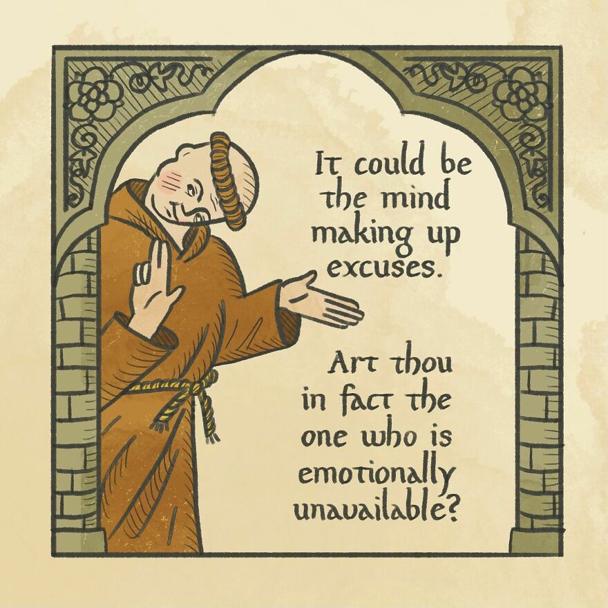 Medieval Humor Meets Modern Dating In &lsquo;Recognising The Ick&rsquo; Series By Clarice Tudor