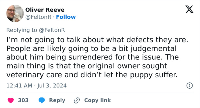 Vet Applauded For Response After Owner Brings In Seven-Week-Old Puppy To Be Put Down Vet Applauded For Response After Owner Brings In Seven-Week-Old Puppy To Be Put Down