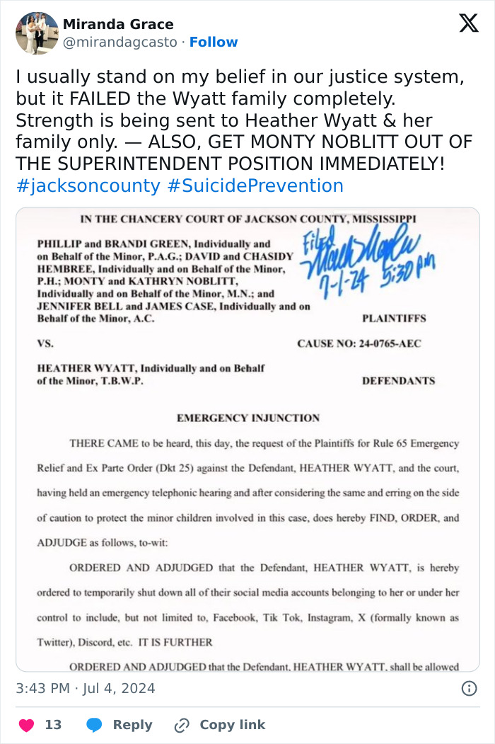 Mom Of Teen Who Took Her Own Life Faces Lawsuit From Daughter&rsquo;s Alleged School Bullies