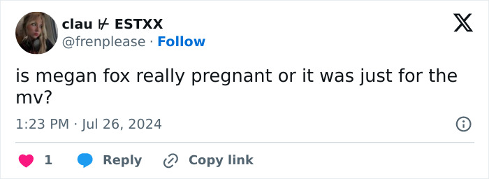 Is Megan Fox Pregnant? Fans Speculate After New Music Video Shows Her Baby Bump Is Megan Fox Pregnant? Fans Speculate After New Music Video Shows Her Baby Bump