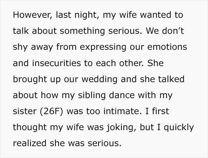 Man Brushes Off Wife&rsquo;s Concern About His Relationship With His Sister, People Have Their Doubts