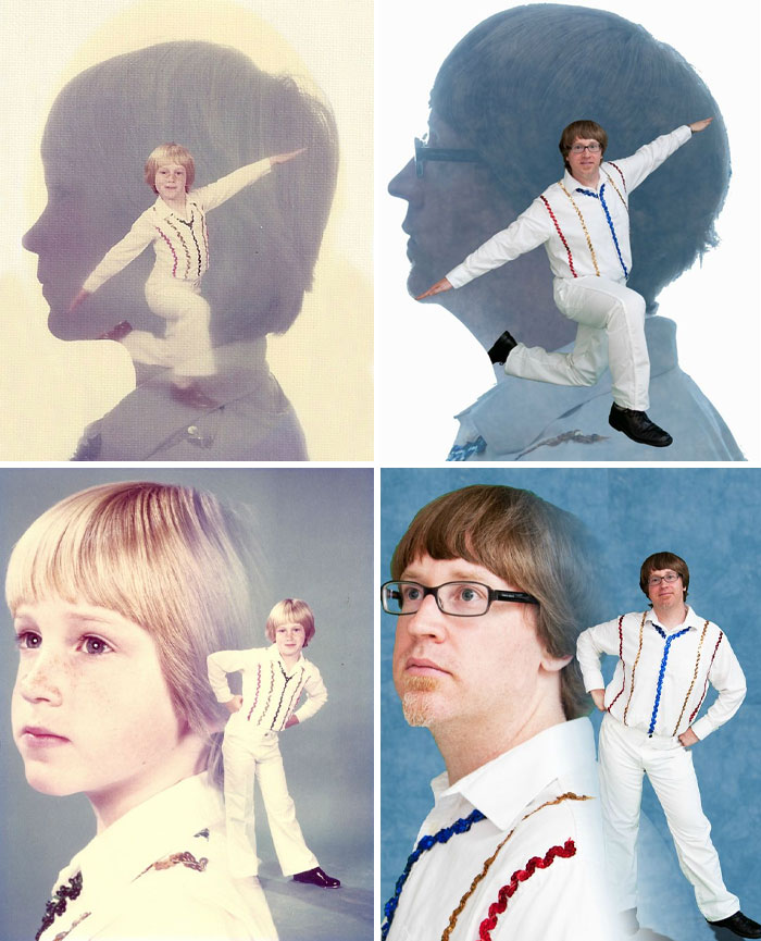 Imágenes de ayer y hoy que recreé para regalar en el Día de la Madre