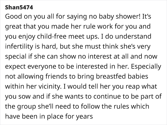 Woman Expects Friends To Throw Her A Baby Shower When She Didn&rsquo;t Allow Any Of Them To Have One