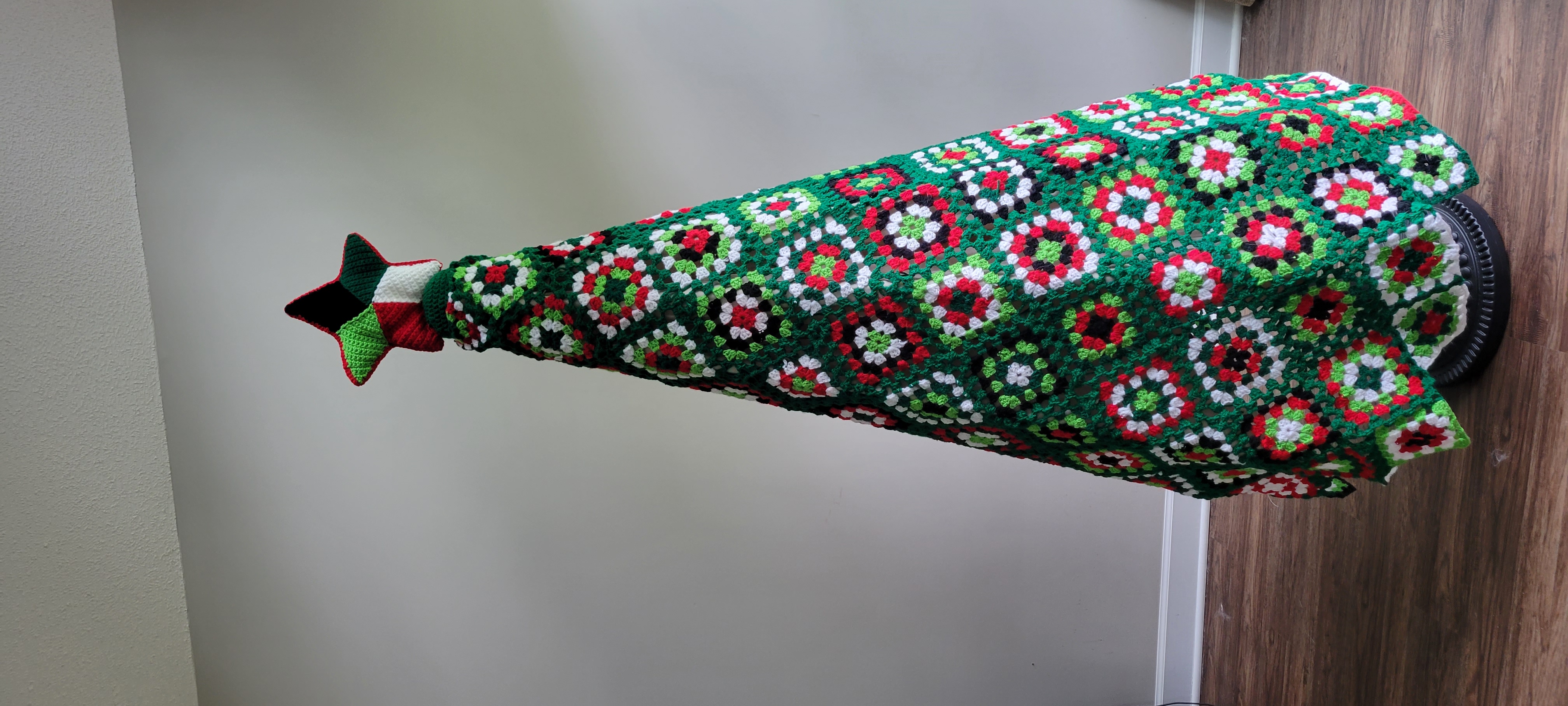 I Made A Giant Crochet Granny Square Christmas Tree